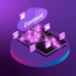 A graphic representation of a cloud with 'Content' written on it.